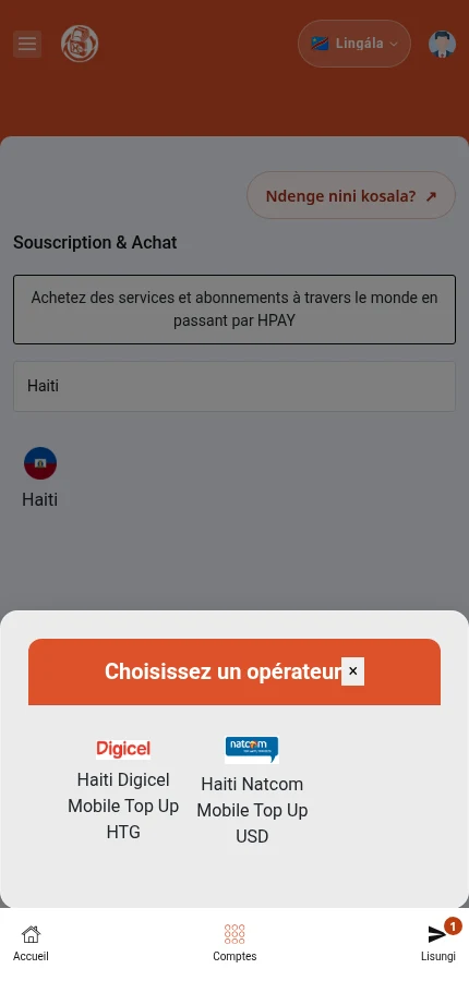 Catalogue ya solo elakisi baopérateur oyo bazali mpo na Haïti. Nzela oyo elakisami ekobi na Haiti Digicel.